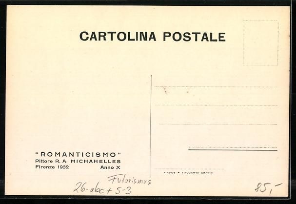 Cartoline postali: sign. R. A. Michahelles: Romanticismo, Z – Usato da Berlin venduto da bartko-reher 1