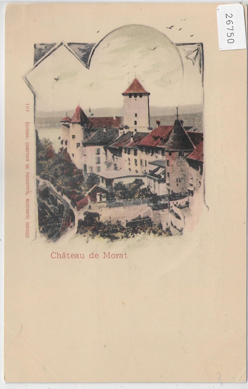 Cartoline postali: Chateau de Morat - Litho – Usato da Ettingen venduto da Kartenplanet