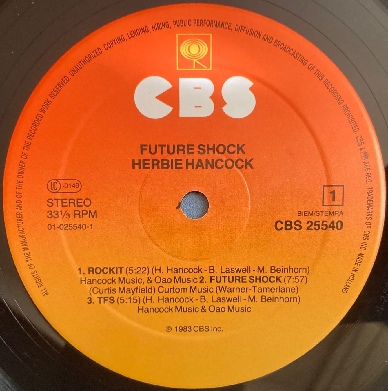 Dischi in vinile: HERBIE HANCOCK - FUTURE SHOCK – Usato da Poliez-Pittet venduto da Newtown-Records 2