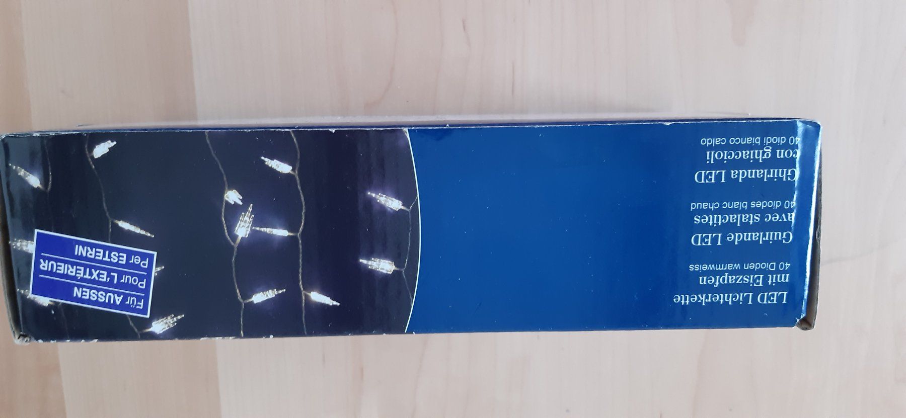 Ghirlande e barre luminose: LED-Lichterkette mit Eiszapfen – Nuovo e nell'imballaggio originale da Uzwil venduto da Fw101 1