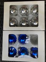 Christbaumkugeln 6x silber GLAS (blaue 5 separat inseriert!)