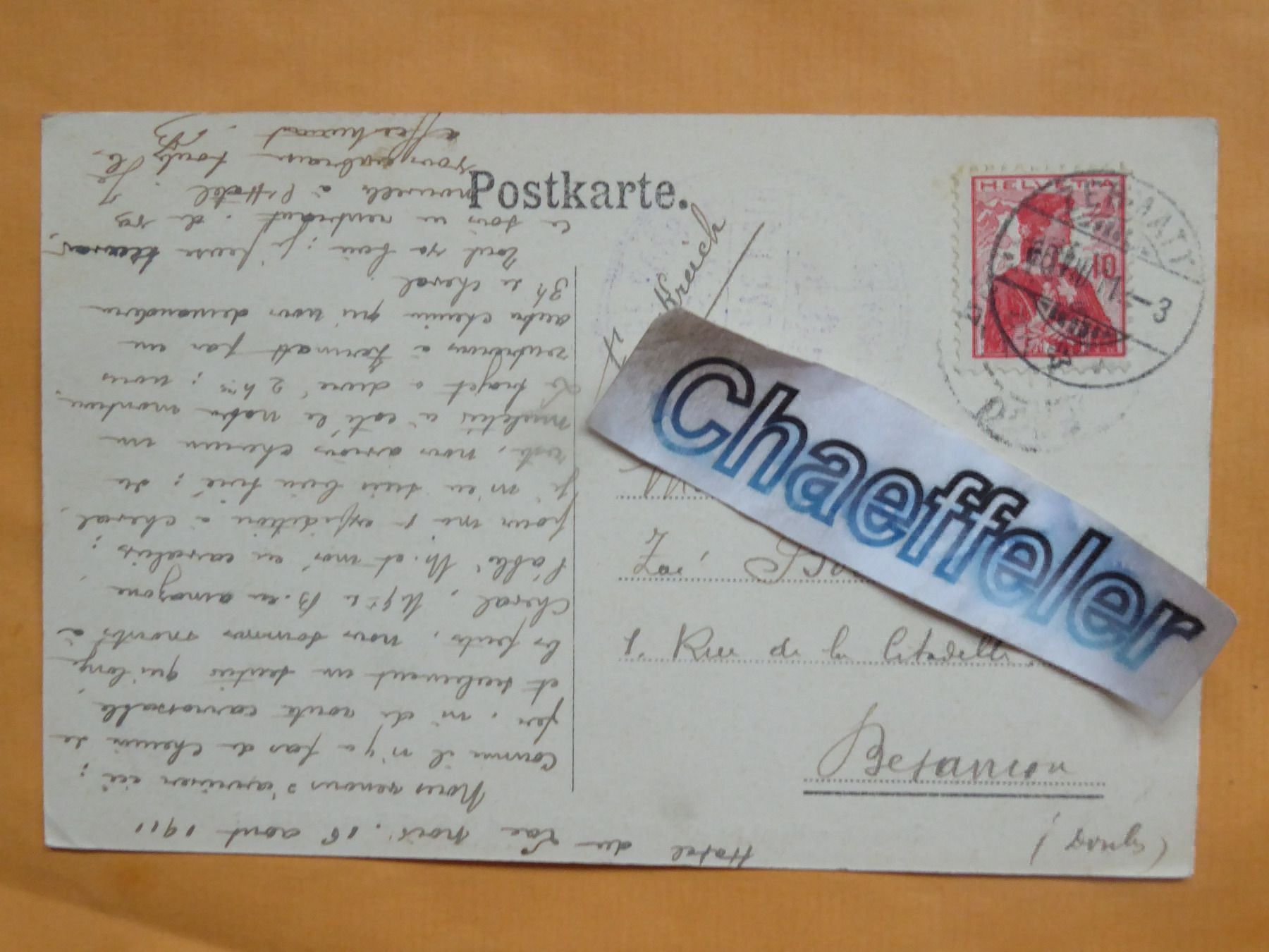 Cartoline postali: 1911  Zermatt - Hotel du Lac noir – Usato da Zürich venduto da Chaeffeler 1