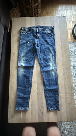 DSQUARED² Damen Jeans Gr. 42 Made in Italy Distressed