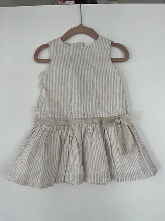 Sehr hochwertiges Leinen- Sommerkleid Gr. 86