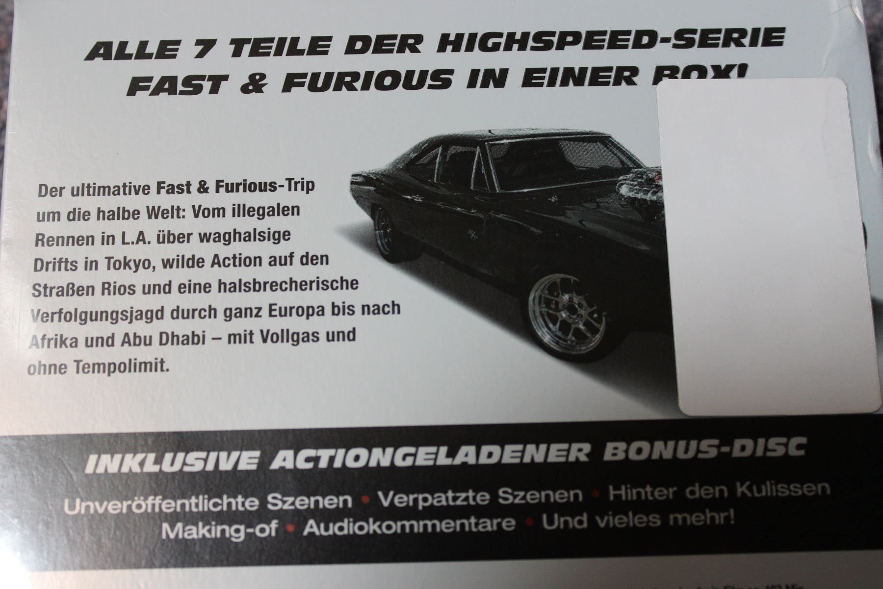 Tutti i DVDs: Fast & Furious 1-7 (7 Blu-Rays) originalverpackt – Nuovo e nell'imballaggio originale da Tübach venduto da JamesStone 2