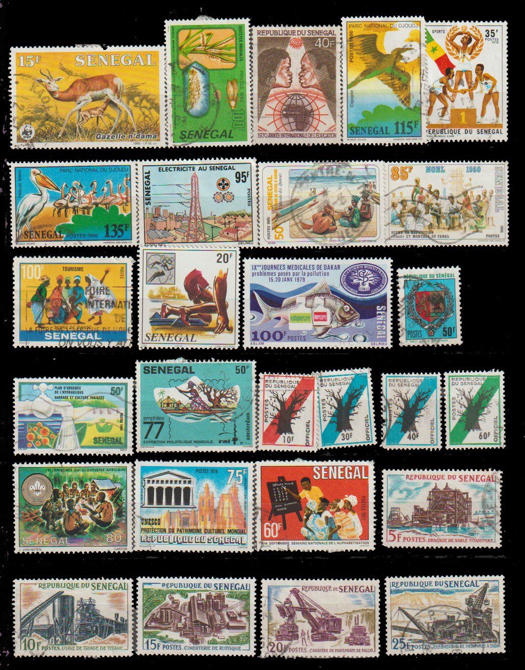 Alle Briefmarken: Sénégal – Gebraucht aus Crans-Montana von kira56