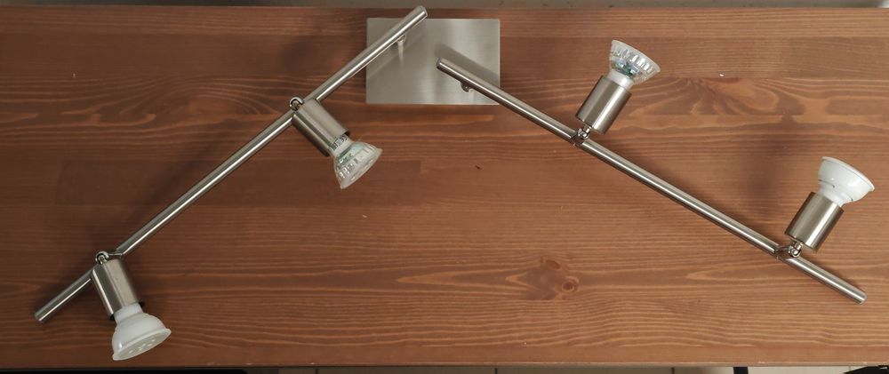 Lustres & lampes de plafonds: Wofi 4-flammig Deckenstrahler Edelstahl drehbar Spots – D'occasion à Rheinsulz par Dred