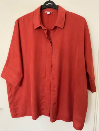 COS oversize Bluse Gr S (grösser-L/XL) s. Masse, orange/Rost