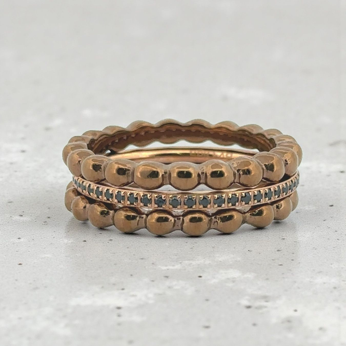 Olga Ribler Ringe: Ring-Set aus 3 Ringen – Edelstahl –Grösse 62 – Neu (gemäss Beschreibung) aus Luzern von Schmuckoutlet 3