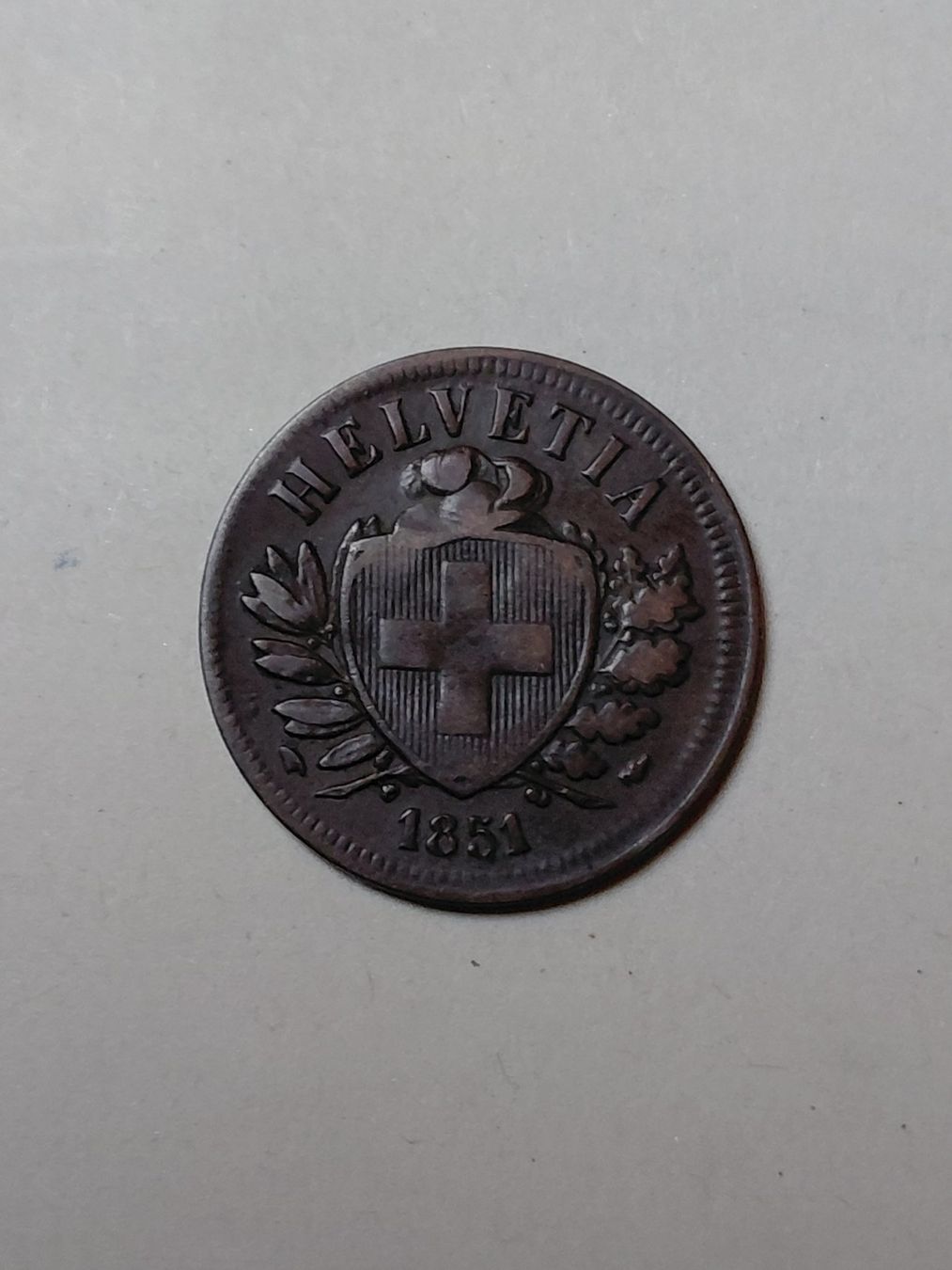 Alle Münzen: Suisse-2 centimes CHF-1851 A_RARE – Gebraucht aus Daillens von pet_y6gr 2