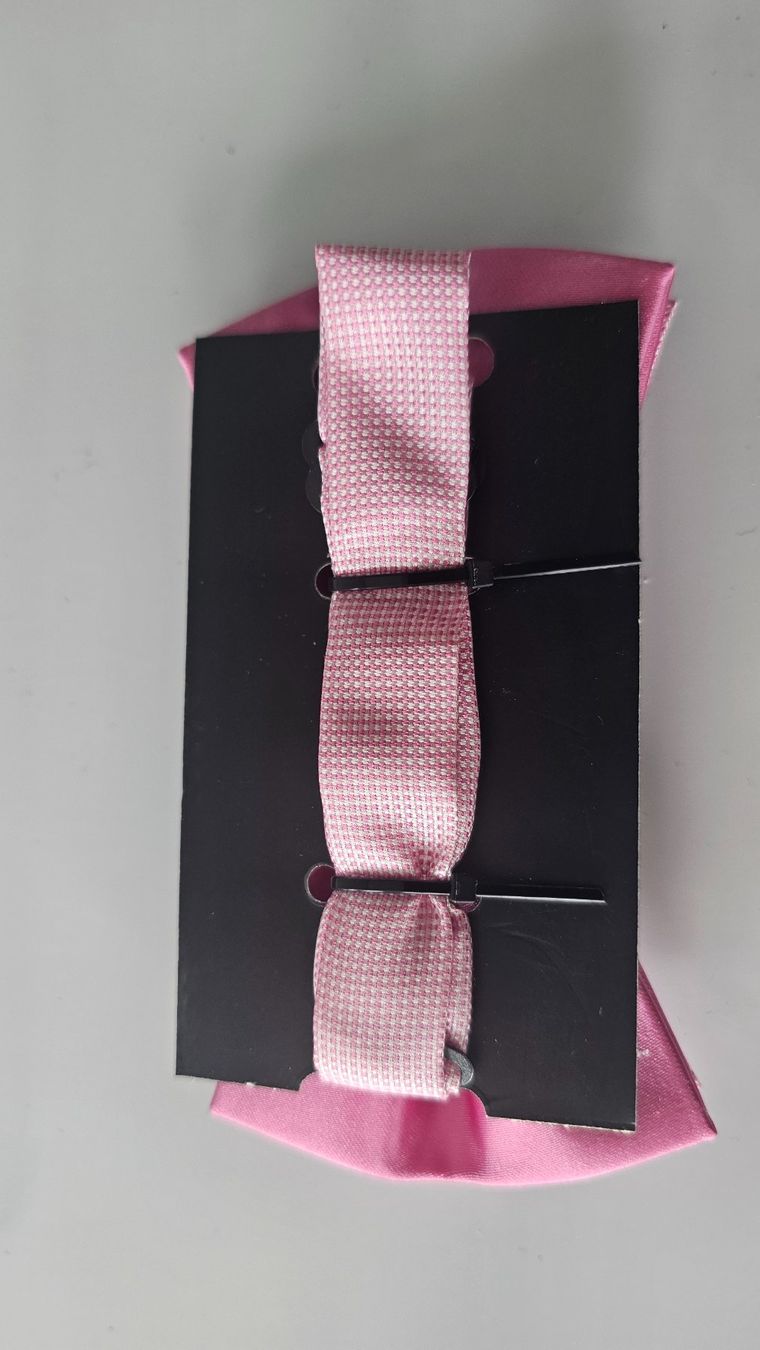 Cravatte: Fliege rosa weiss neu u originalverpackt – Nuovo e nell'imballaggio originale da Fehraltorf venduto da herrenaccessoirsking 2