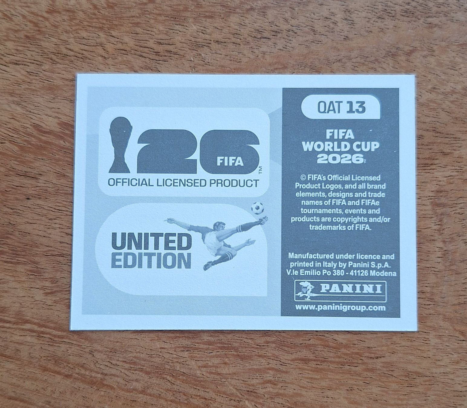 Panini Carte collezionabili: Panini QATAR QAT 13 – Nuovo (secondo la descrizione) da Romanens venduto da Crocette 1
