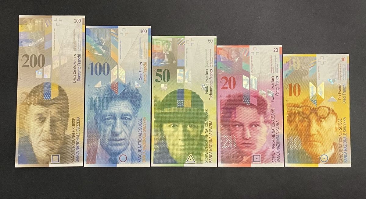 Banknoten Schweiz - Serie 8 - Set - NEU & ungebraucht (Neu (gemäss ...