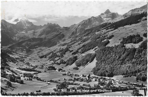 Cartoline postali: Elm mit Haus- und Kärpfstock – Usato da Olten venduto da clotaldi