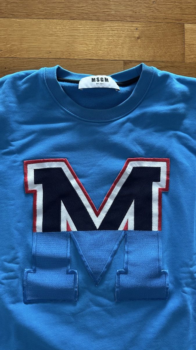 MSGM Maglioni & Felpe: Sweatshirt MSGM blau mit Logo Grösse S – Usato da Luzern venduto da ida_hv2y 1