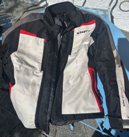 Motorradjacke Difi Storm silber XL