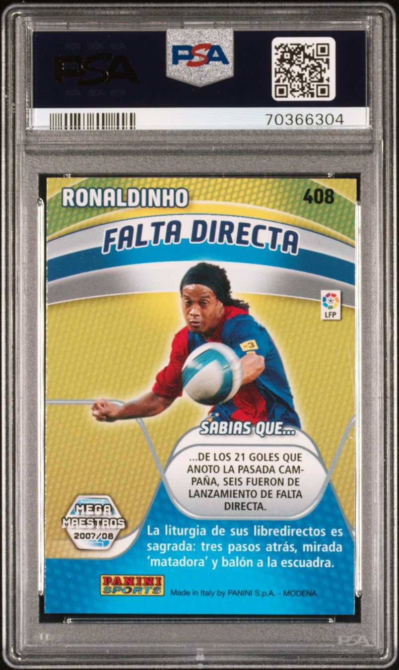 Panini Carte collezionabili: PANINI MEGACRACKS 2007/08 RONALDINHO PSA 9 – Usato da St. Gallen venduto da Matrix023 1