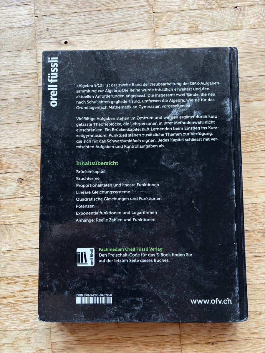 Livres: Mathematikbuch Algebra 9/10 Aufgaben – D'occasion à Bassersdorf par ren_2qk5 1