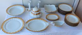 26 Teile Geschirr Set Europe Decor Limoges France Golddekor
