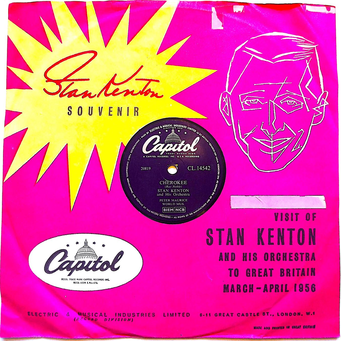 Schallplatten: Stan Kenton, seltene Jazz Schellackplatte mit Original-Hülle – Gebraucht aus Hemishofen von Phonomandy