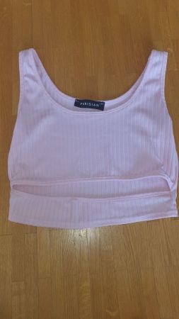 Crop top rose pâle taille S/M