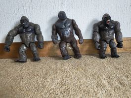 3x King Kong Action Figures Set - Collectible Toys 🔥🦍👑