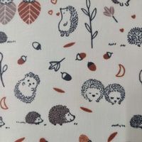 Beschichtete Baumwolle Igel creme