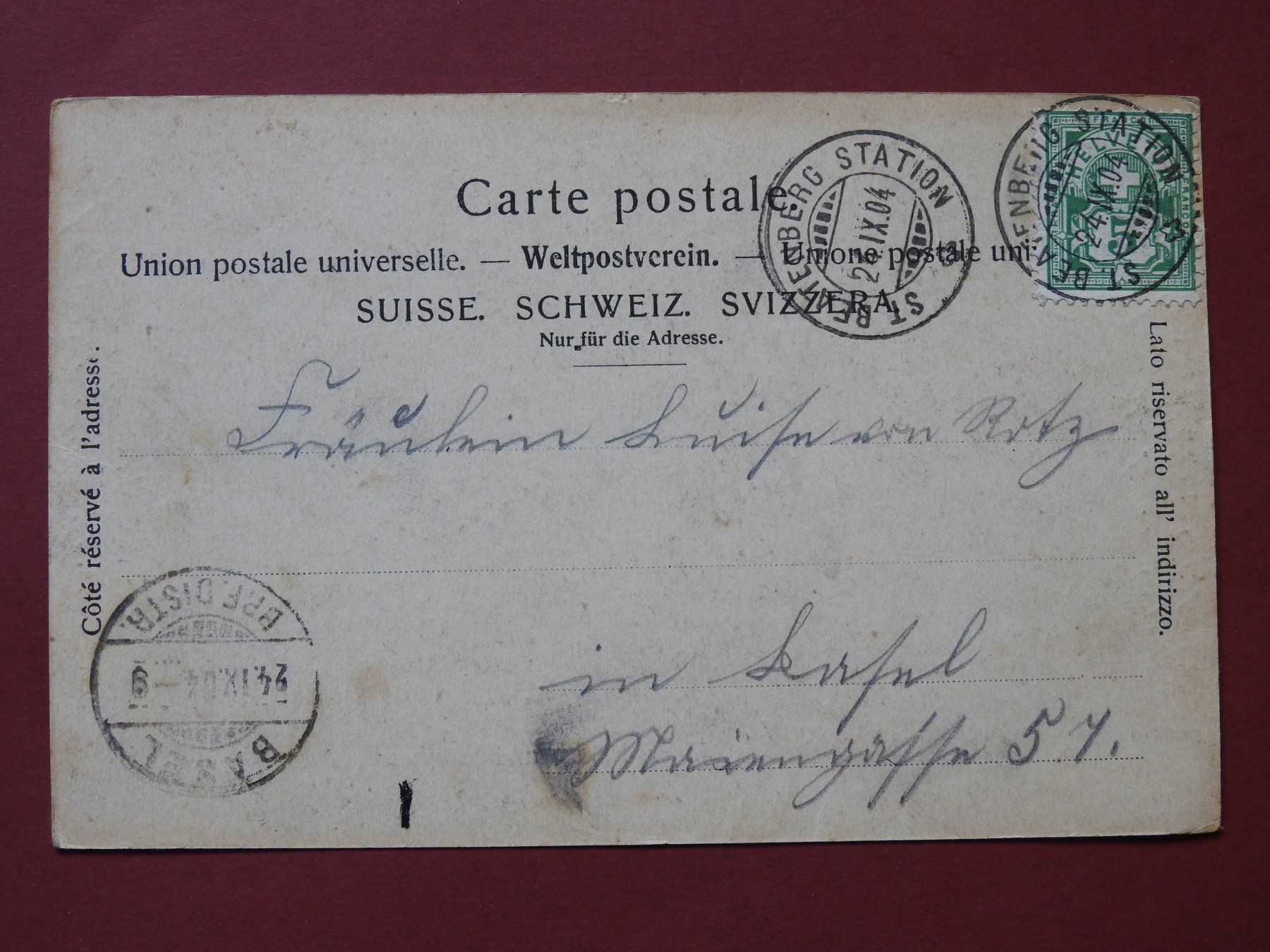 Cartoline postali: St. Beatenberg, Eiger, Mönch u. Jungfrau – Usato da Rain venduto da 999-800-K 1
