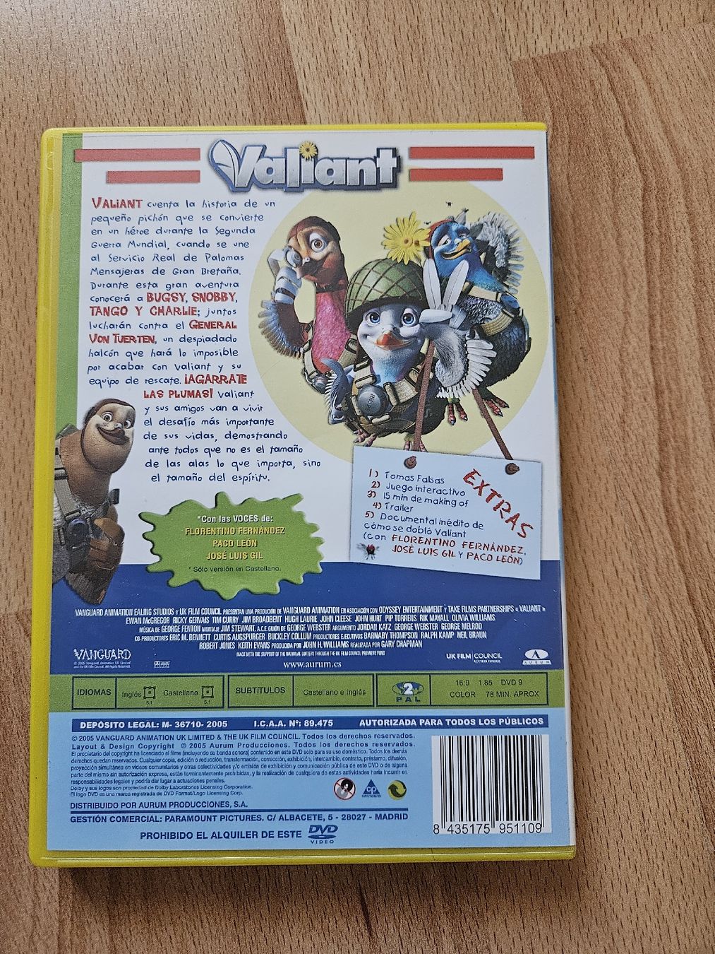 Alle DVDs: DVD Film: Valiant - auf Spanisch/Englisch – Gebraucht aus Ebikon von SecondChance_byM 1