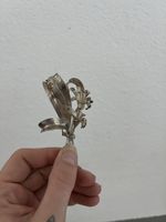Elegante Vintage 900 Silber Brosche, Blumenstrauss