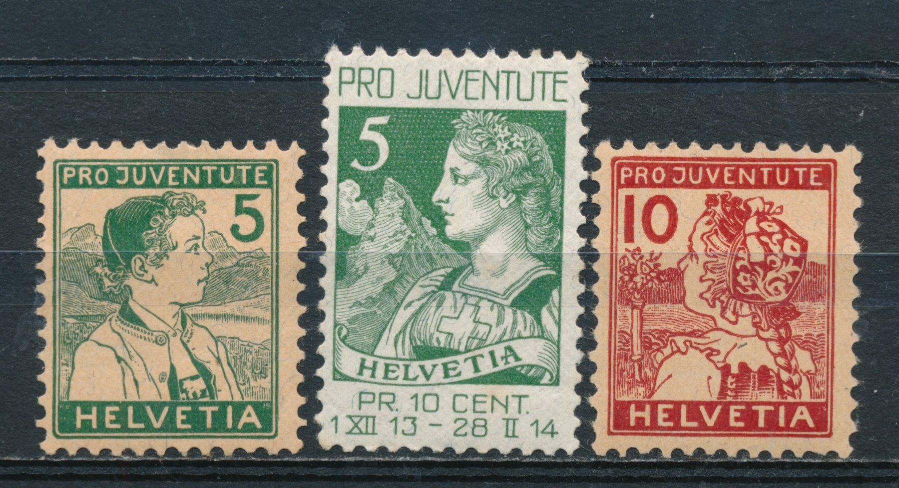 Tutti i francobolli: Pro Juventute Serie 1913 / 1915 ** – Nuovo (secondo la descrizione) da Bonau venduto da Profila3
