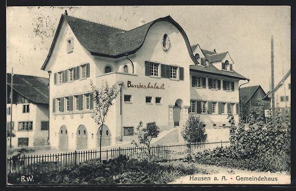 Cartes postales: Hausen am Albis, Gemeindehaus, Einweihun – D'occasion à Berlin par bartko-reher
