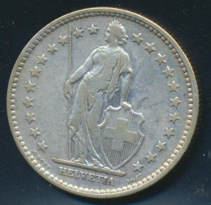 Tutti le monete: 2 Fr. 1904  ss+ – Usato da Roggwil BE venduto da Stampdealer3 1