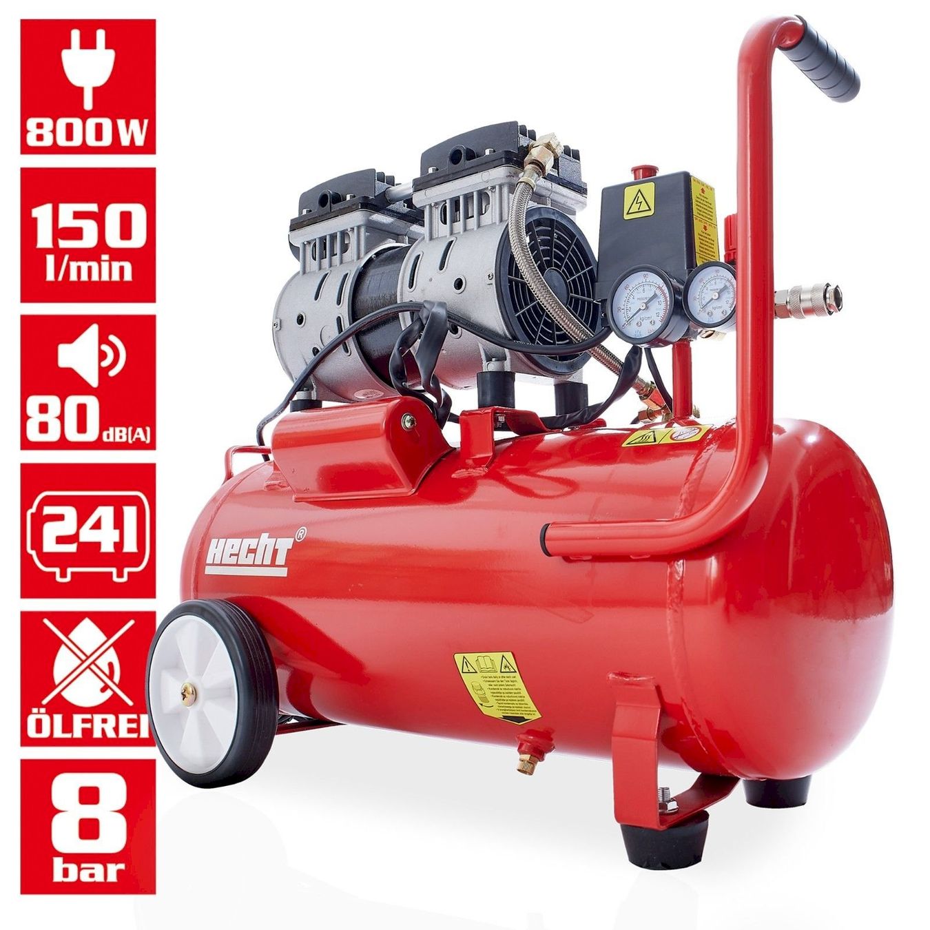 Compresseurs: HECHT 2080 Flüsterkompressor 8bar 24L – Neuf avec emballage d'origine à Bottighofen par zaap 1