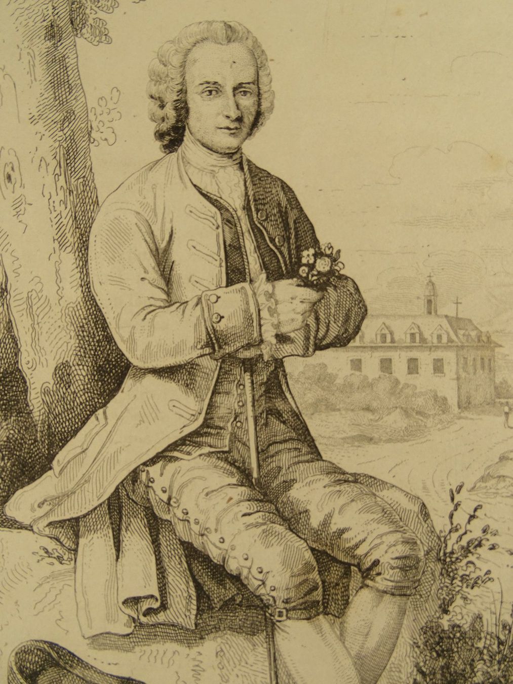 Incisioni: JEAN-JACQUES ROUSSEAU, KUPFERSTICH 1836 – Usato da Grüningen venduto da Kartensammler 4
