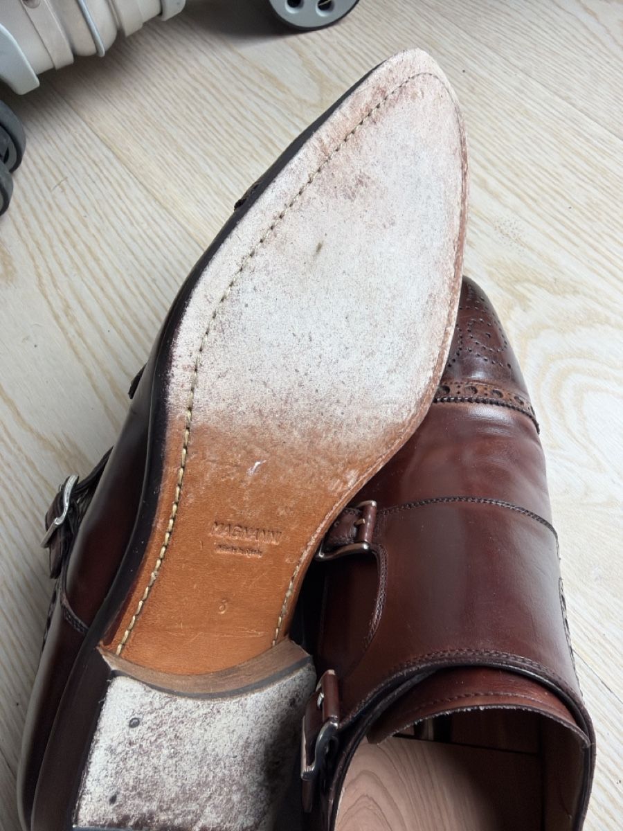 Scarpe da uomo: Magnanni double monk brogue shoes 8 41 – Usato da Mont-sur-Lausanne venduto da sashwindow 5