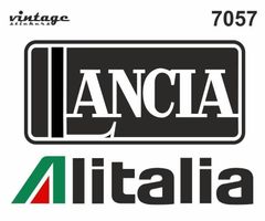Lancia Alitalia Vintage Aufkleber Sticker 2teilig