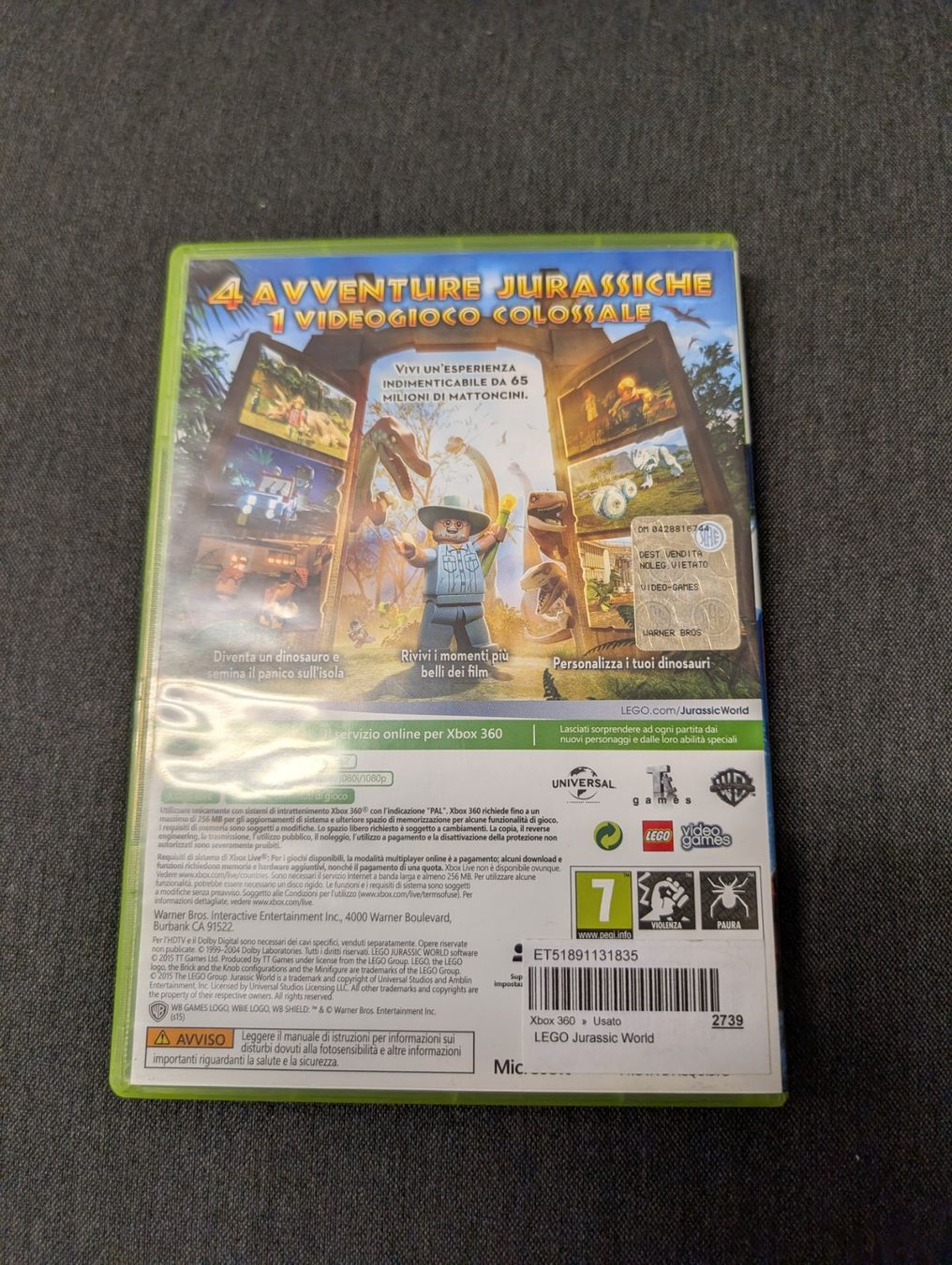 Giochi: Lego Jurassic world Microsoft Xbox 360 – Usato da Giubiasco venduto da Ticinerd 1
