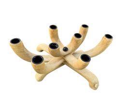 Kerzenständer aus Holz für 8 Kerzen