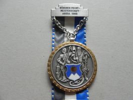 Huguenin Medaille Arosa Wappen Graubünden Fechten 1960