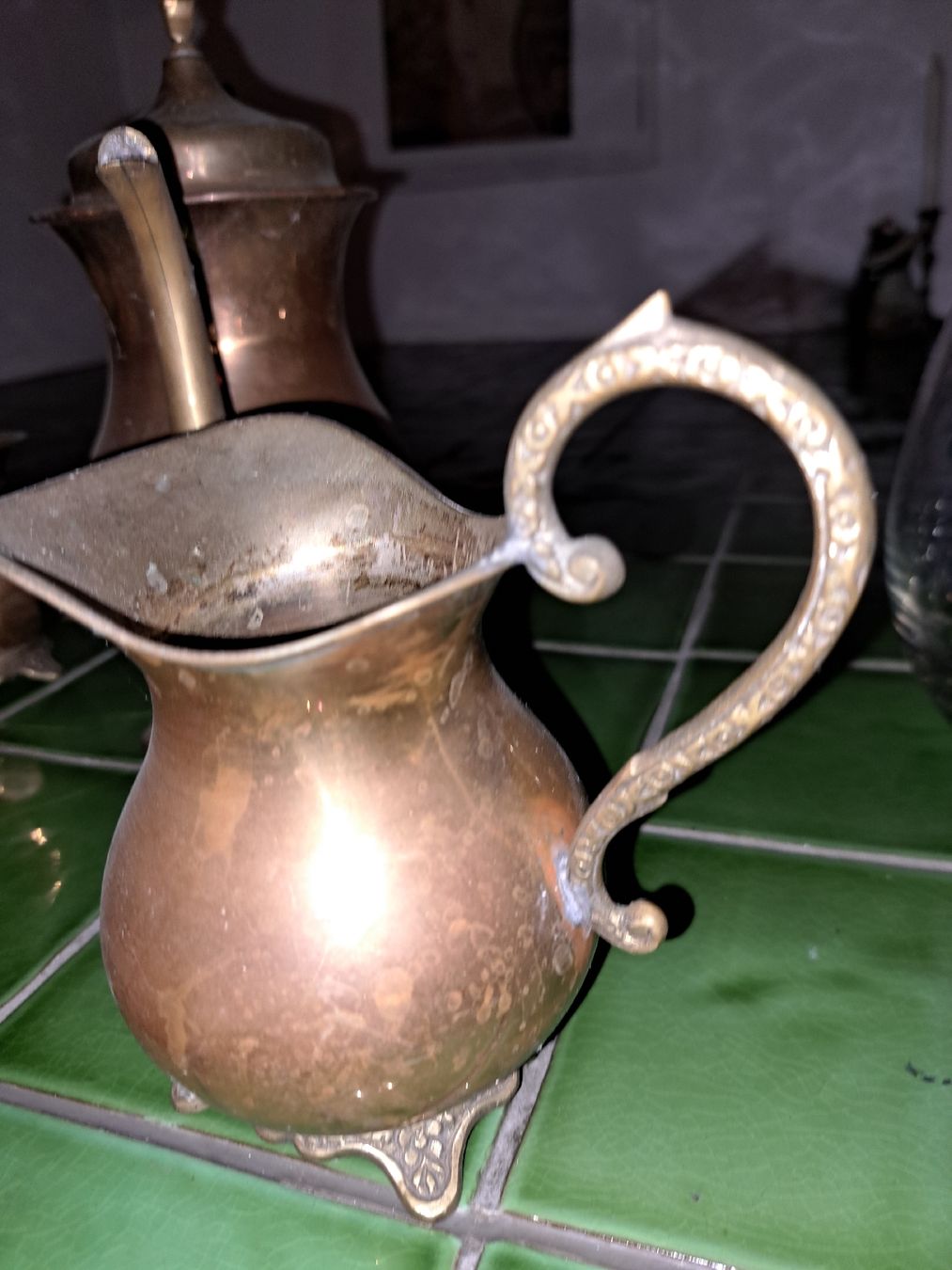 Set di piatti: Antikes Kaffeeservice aus Kupfer, 5-teilig, – Usato da Kölliken venduto da Upcycling-by-Mc-TAM 4