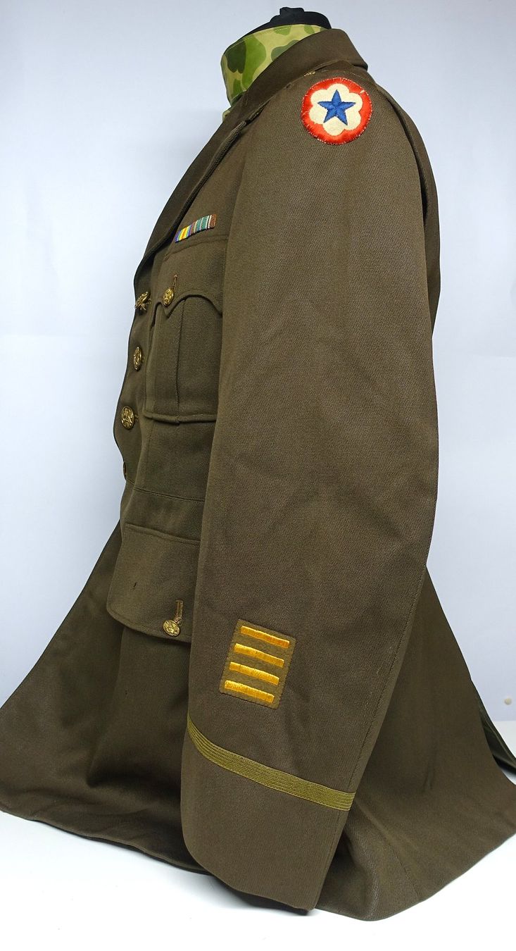 Uniformi: US Army Offizier Uniform Jacke 2.WK  gross – Usato da Kappelen venduto da Marmoe 2