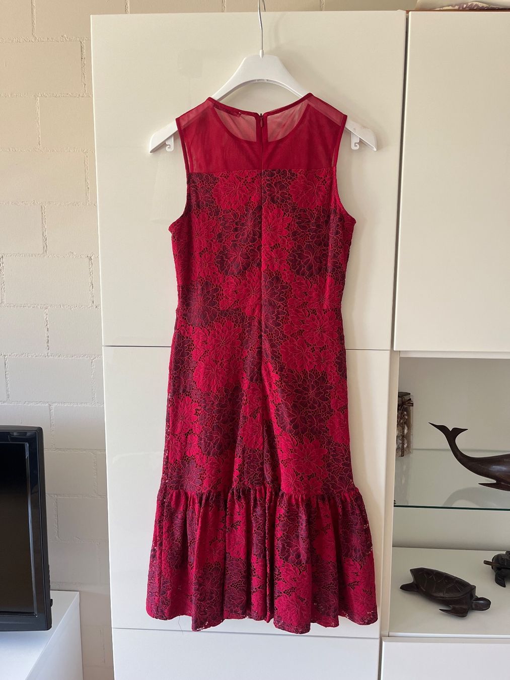 Anna Field Kleider: Midi Kleid chic,  rote Spitze Gr. 36 - neu – Neu und originalverpackt aus Ottikon / Gossau ZH von Benoba 2