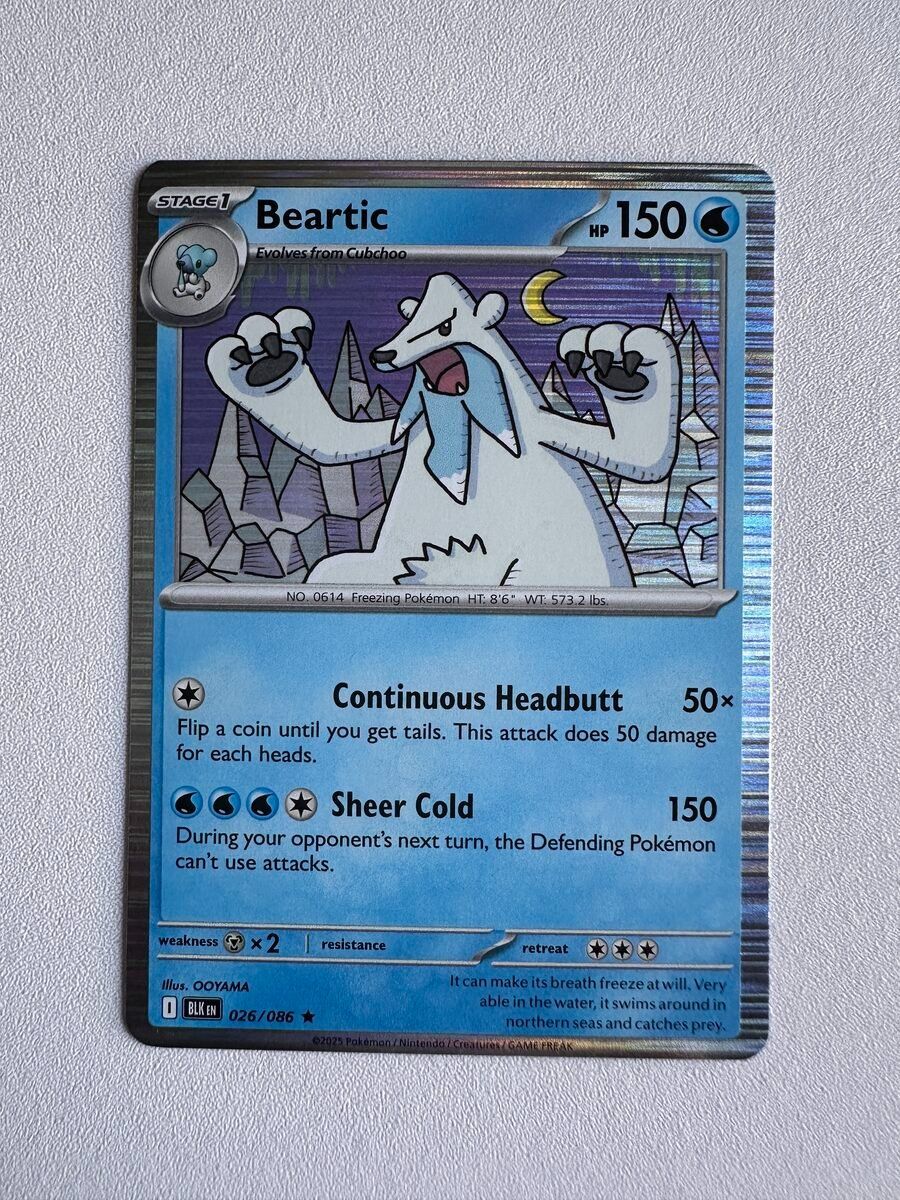 Pokémon Sammelbilder & Trading cards: Beartic BLK EN 026/086 HOLO – Neu (gemäss Beschreibung) aus Zürich von 05t_bwx2