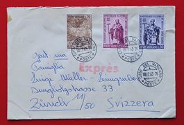 VATIKAN EXPRESS SATZBRIEF CYRILL METHOD SCHWEIZERGARDE 1963