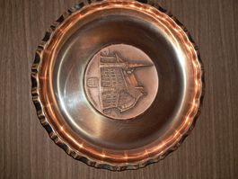 Assiette en cuivre décoration