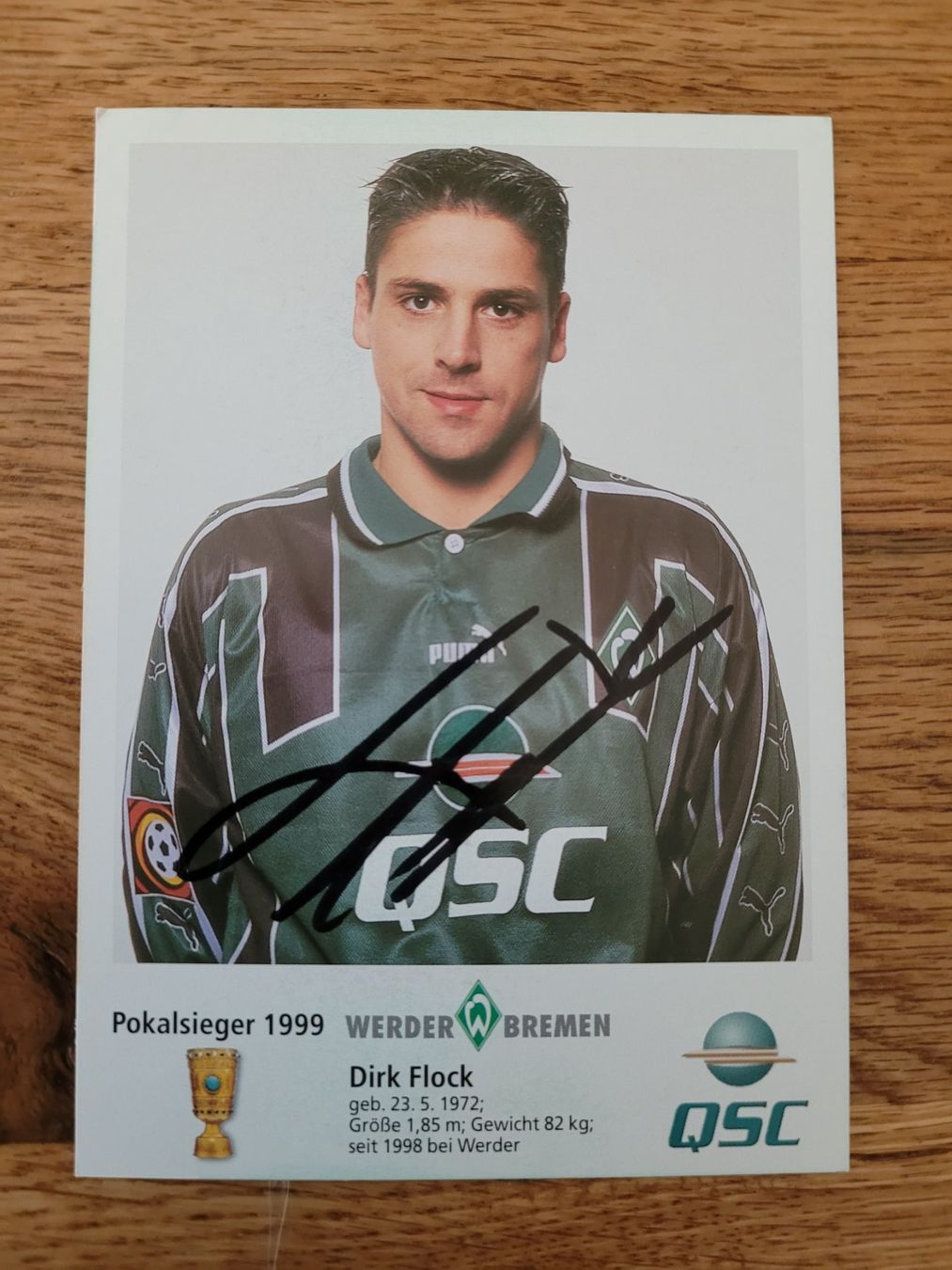 Autografi: Autogrammkarte Dirk Flock / handsigniert / Werder Bremen – Nuovo (secondo la descrizione) da Luzern venduto da Drsnoeggels