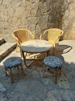 Salon bambou rotin véranda  jardin d'hiver / Garten ensemble