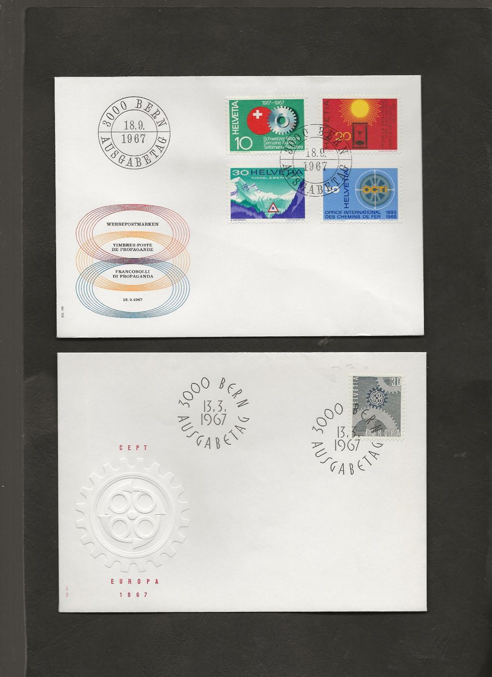 Alle Briefmarken: Schweiz 28 FDC 1959 bis 1972 – Gebraucht aus Au ZH von xelagreb01 2