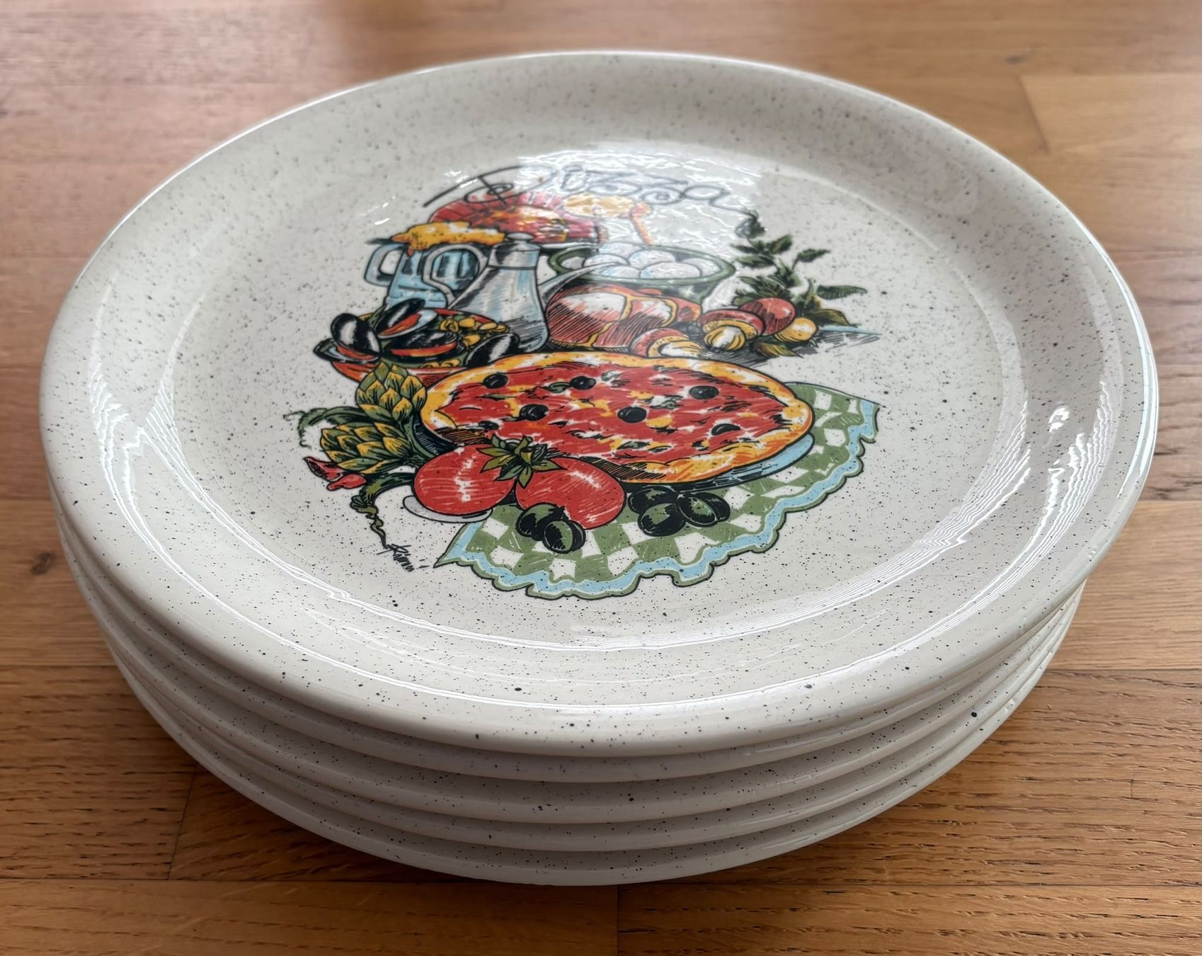 Piatti: Pizzateller Pizza Motiv 5er Set – Usato da Kradolf venduto da lad_f8ny